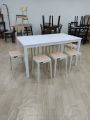 EWJ - 3600 9999/9984/9986 Dining set 1+4/1+6/1+8 with stool Meja Makan Murah Dining Table Meja Makan. 