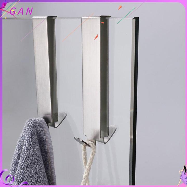 GAN Durable Drill Free Silver 304 Stainless Steel Shower Door Hooks ...