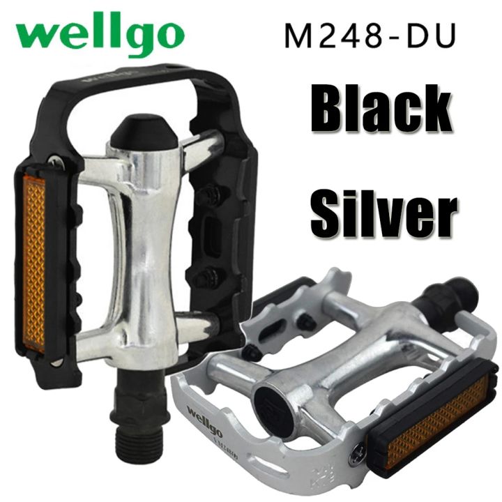WELLGO Ultralight Bearing Pedals M248 Road Bike Pedal MTB Accessories  M248DU Aluminum Alloy Black Silver Mountain Bicycle Parts Lazada PH