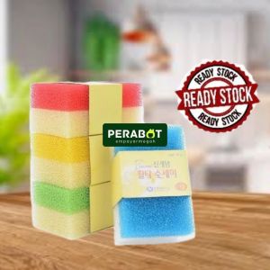 Berus Span Loofah Dapur Korea Tiruan / Periuk Menggosok Berus Pencuci Pinggan / Alat & Aksesori Pembersihan Rumah