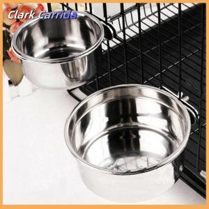 [Clark Carrida] Bát treo cho thú cưng Bát lồng đựng thức ăn cho chim và mèo bằng thép không gỉ