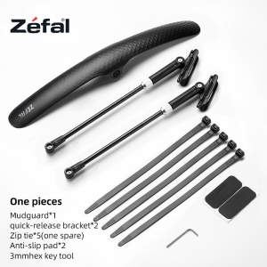 Meroca Zefal Quick-Release Lightweight Bicycle Mudguard for 700C Road Bikes - Adjustable Durable Bike Fender with Quick Release Bracket and Accessories
