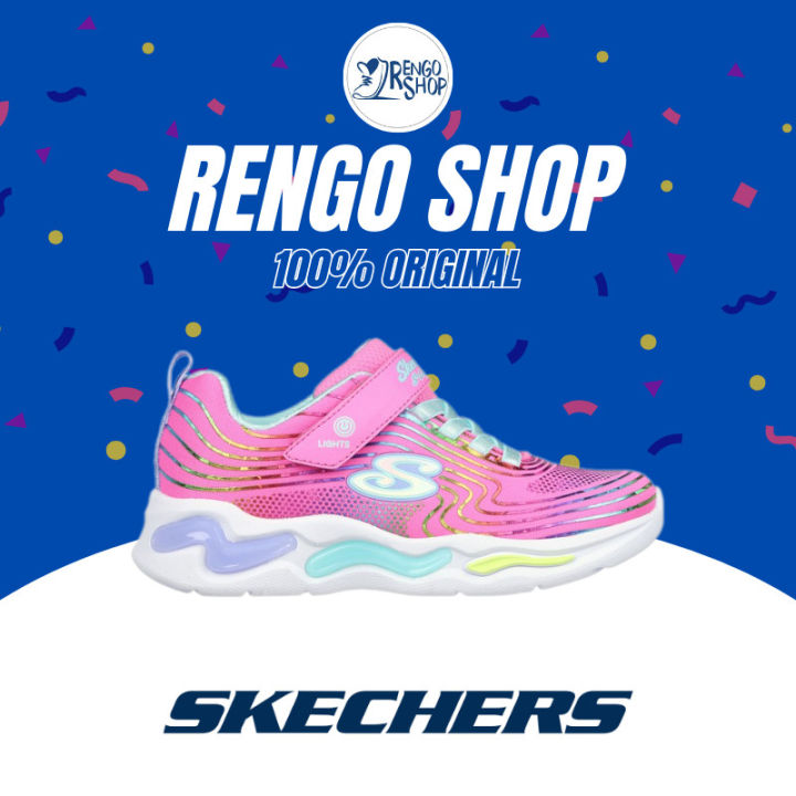 Sepatu Sneakers Anak Perempuan Skechers S Lights 302338L/PKMT