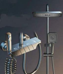 Sen cây tắm 4 phím đàn YAMATO cao cấp mạ titan tắm đứng - Sen tắm củ đồng nặng 1kg5 bền đẹp - Hàng nhập khẩu cao cấp