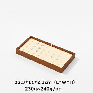 Oirlv Wooden Necklace Jewelry Storage Organizer Display Tray Holder Jewelry Showcase Display Stand P045 P046