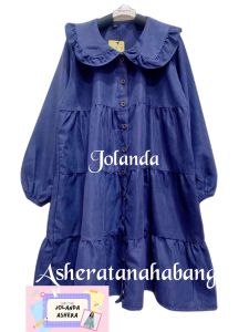 TUNIK ANAK CEWEK UMUR 4 - 16 TAHUN BAHAN BABY CODORAY PREMIUM BLUS FULL KANCING FREEONGKIR CASHBACK BISA COD TUNIK SHANIA