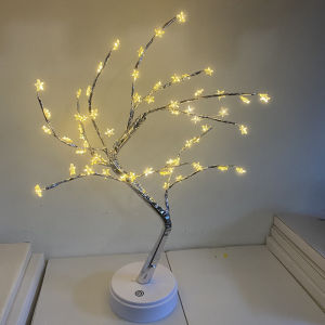 Bonsai Tree Light LED Desk Tree Night Light Christmas Tree Copper Wire Lamp For Holiday Home Kids Bedroom Decor Luminary Fairy Lights Artificial Tree Christmas Home Decorations