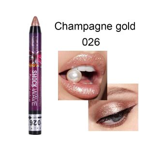 2 In 1 Glitter Eye Shadow Stick 18Colors Shimmer Lipstick Lip Pen Not Easy To Smudge Lying Silkworm Pen Cosmetics Makeup