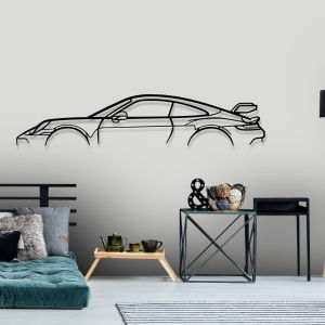 Black Metal Sports Car Wall Art Sports Car Silhouette Hanging Wall Art Home Interior Wall Art