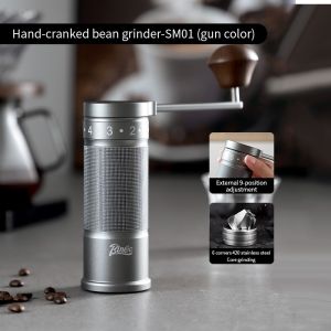 BINCOO Coffee Bean Grinder Externally Adjustable Manual Grinder CNC Steel Core