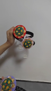 Màu Xanh Men Ngọc Trai tóc Hàn Quốc Hoop Truyền Thống Headband Cho Chương Trình Sân Khấu Và Dân Tộc Lễ Hội Handmade Phụ kiện tóc