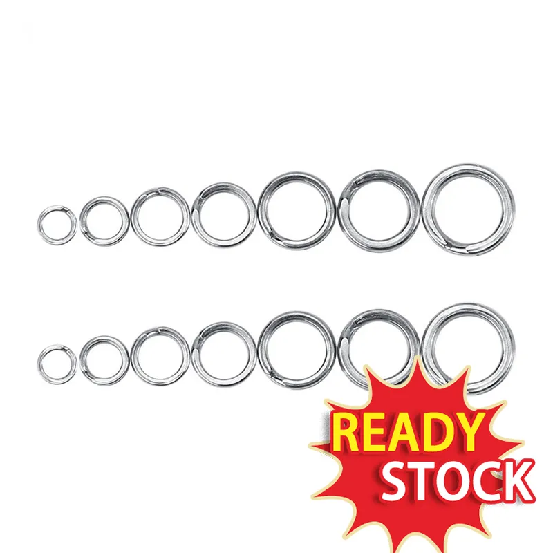 Lure Solid Ring Fishing Solid Ring Stainless Steel Fishing Ring