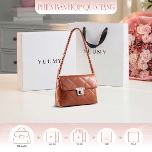 Bộ hộp quà YUUMY (Túi đeo vai nữ YUUMY YN255 + Hộp quà YHQ3T + Túi giấy YTG3T + Túi rút BVR3838 + Thiệp cảm ơn YBT1)