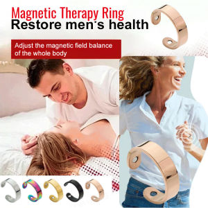 💍 Jewelry/Magnetic Ring/Magnetic Therapy Ring/Finger Ring/Magnetic Stone Ring Boosts Body Metabolism Strong Magnetism Health Benefits Stainless Steel Magnetic Strength CEOERTY™ Magnetic Therapy Ring