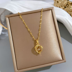 【Hot Sale+New style】LzGood Frigid wind swan tide collarbone chain female necklace Korean version of the simple student personality full drill neck pendant