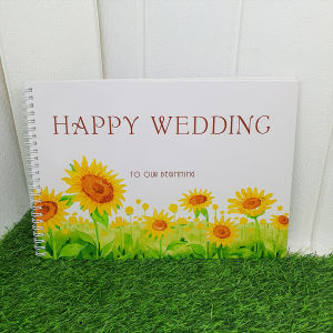 สมุดเซ็นอวยพรWedding celebration ขนาดA4(21x30cm) พร้อมส่ง ****แก้ไขข้อความทักแชทก่อนกดสั่งซื้อ***