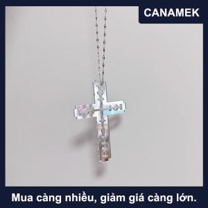 【CANAMEK】 Y2k chéo lưỡi Acrylic Mặt dây chuyền vòng cổ cho phụ nữ người đàn ông Harajuku xương đòn chuỗi thẩm mỹ đồ trang sức