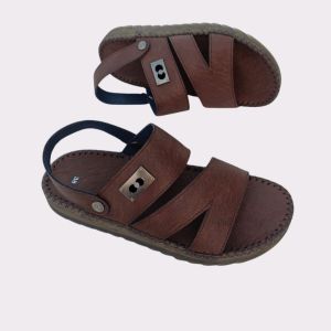 Dép da nam quai hậu Xăng-đan nam quai hậu SDL5 quai chéo dây hậu tán nút xoay đế doctor cao 3 cm mềm dẻo êm chân
