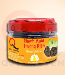 (Combo 4 hũ) Chanh muối trường niên Quy Nguyên hũ 220g - chùa Long Hương