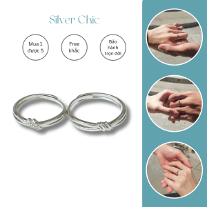 Nhẫn đôi bạc Infinity SILVER CHIC N11 bạc 925