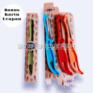 Isi 50 Pcs Souvenir Pernikahan Pisau Serutan Buah Kemasan Box Motif sovenir murah sofenir unik bermanfaat / hadiah pengantin / ultah / khitanan / hajatan