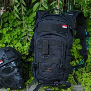 Tas ransel sepeda Black tactical bagpack Tentara TNI POLRI military hydropack CT14