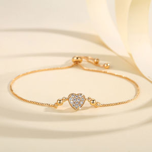 Y718 【COD】Gelang Hati Wanita Titanium Anti Karat Gelang Fashion Aksesoris Wanita
