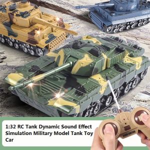 1:32 RC Simulation Remote Control Tank Military Car Model with Light & Sound Effect Best Birthday Gift for Boys