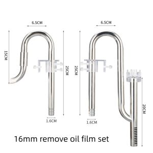 SLIGHTDELVE 12/16mm Inflow Outflow Pipe 360 Degree Rotation Non-rust Fish Tank Inlet and Outlet Filter Fish Tank Filter Accessories Removable Stainless Steel Extension Tube Aquarium
