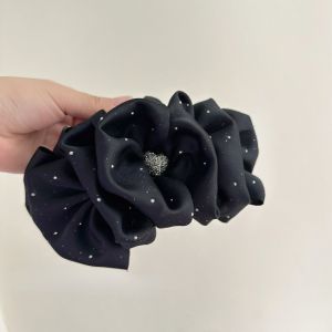 Korean Fashion Bow Hair Clip Love Rhinestone Hairpin Elegant Hair Clamp Women Hair Accessories for Girls