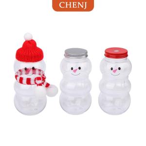 [COD] CHENJ ขวดน้ำมนุษย์หิมะ500มล. ขวดน้ำชานมกาแฟขวดน้ำดื่มแบบพกพาสำหรับร้านน้ำชานมถ้วยน้ำผลไม้ที่บ้าน