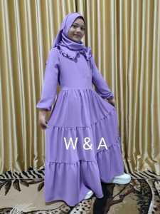 Gamis Anak Perempuan Set Jilbab 3-15 Tahun