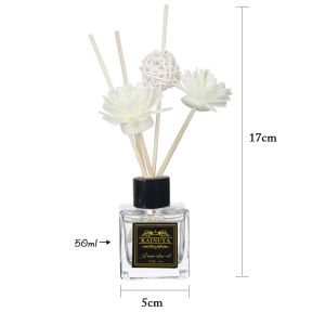 50ml Home Perfume Hotel Scent Aromatherapy Dried Flower Essential Oil Home Fragrance Air Freshener for Room Long Lasting Oil Room Freshener Perfume Scent Perfume for Bedroom Fireless Aromatherapydeodorant Diffuser