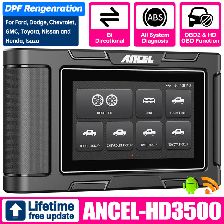ANCEL HD3500 Pickup Heavy Duty Truck Scanner for Ford/Ram/Chevrolet/GMC ...