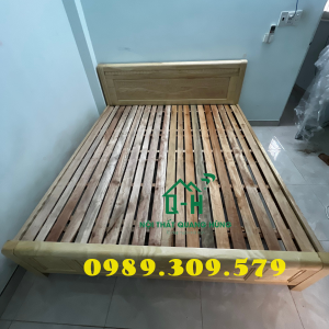 GIƯỜNG GỖ SỒI TỰ NHIÊN CAO CẤP GIAO NHANH HCM