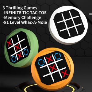 SI958 Handheld Tic Tac Toe Game Memory Growth 4-in-1 Table Chess Game Portable Thinking Exercise Handheld Bolt Game Travel Game