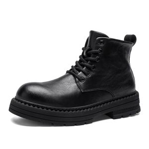 Sepatu Boots Pria Kulit Sapi  Mewah Casual Shoes Cowok Dewasa Kerja Handmade Elegan Anti Slip Keren Kekinian 419