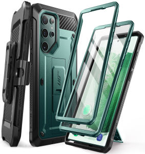 SUPCASE Unicorn Beetle Pro Case for Samsung Galaxy S22 Ultra 5G 2022 Release Extra Front Frame Full Body Dual Layer Rugged Belt Clip & Kickstand Case with Built in Screen Protector