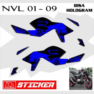 STRIPING VIXION NVL STICKER PREMIUM YAMAHA NEW VIXION LIGHTNING REDBULL BISA HOLOGRAM SEMIFULL NVL 1