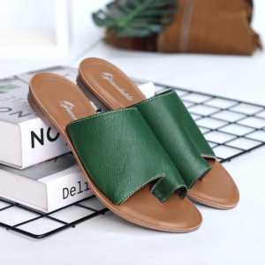 Grandable Selia Sandal Selop Jepit Wanita Karet Empuk Kulit Sandal Teplek Cewek Modis Dewasa Kekinian Sandal Flat Wanita Terbaru 2022 Sandal Papirut Garut Murah