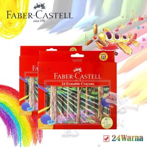 Crayon Faber Castell Bisa Dihapus 24 Warna / Crayon hapus / Pewarna / Krayon Feber Castell / Erasable Crayon Faber Castell Oil Pastel 24 Warna Non Toxic ORIGINAL / Mainan Anak Edukasi