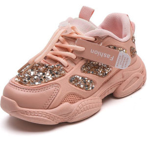 Grosir Sepatu Sneakers Anak Perempuan Import Termurah Sport Anak Children Breathable Casual Sports Shoes - GS30433
