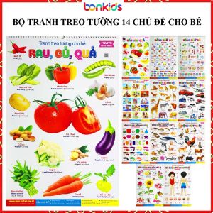 Đồ Chơi Trẻ Em Thông Minh Bonkids Bộ Tranh Treo Tường Song Ngữ 14 Chủ Đề Cho Bé - Đồ Chơi Cho Bé Trai Bé Gái - Đồ Chơi Phát Triển Trí Tuệ Cho Bé