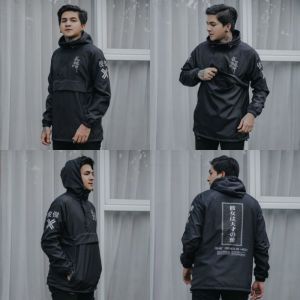 Jaket Cagoule Pria - Jaket parasut Pria - Jaket Waterproof - GNS - Kantong doraemon