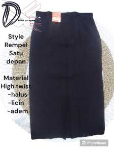 rok hitam panjang perempuan seragam sekolah rok rempel satu(span satu/R1) bahan high twist licin