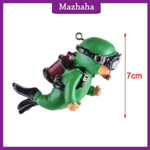 Mazhaha Kawaii Resin Frogman Aquarium Ornaments Interesting Floating Decoration Simulated Mini Diver Fish Tank Aquarium Accessories