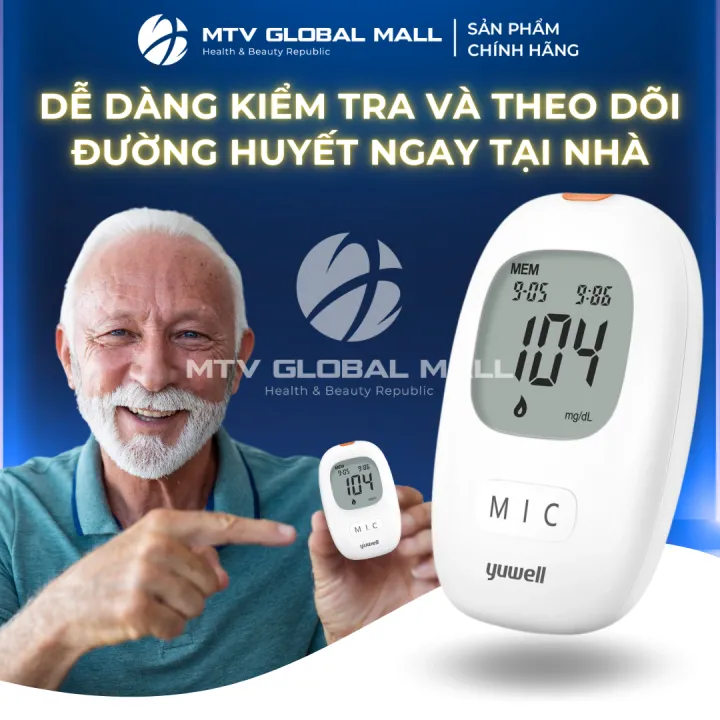 Máy Đo Đường Huyết Yuwell 710 - Gồm 10 Que Và 10 Kim