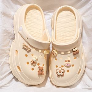 WomenS Thick-Soled Summer Outdoor Clogs 2026 New Model Non-Slip Beach Sandals With Increased Heel Height Eva Closed-Toe Slippers