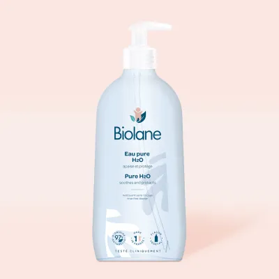 Biolane Pure H2O Cleanser 350ml / 400ml Refill / 750ml – 97% Natural Rinse-Free Micellar Water for Babies