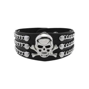 Trendy Skull Metal Bracelet Sturdy Materials Suitable for Both Men and Women Who Love Individual Styles Daily Use